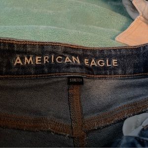 American eagle slim long straight leg dark blue jeans. Size two.